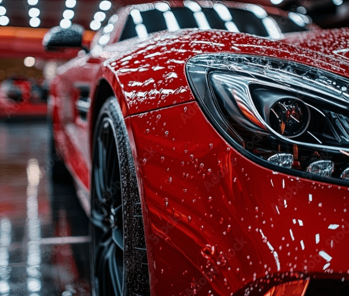 Red car detail